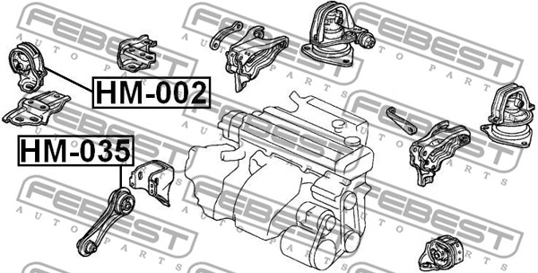Poduszka silnika FEBEST HM-035