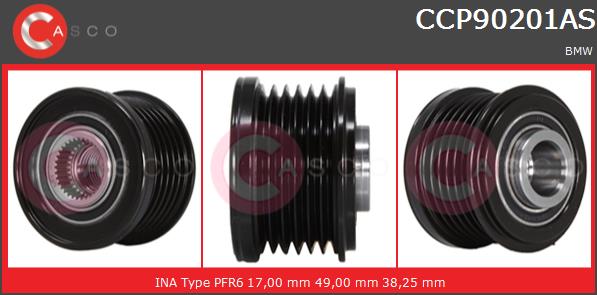 Koło pasowe alternatora CASCO CCP90201AS