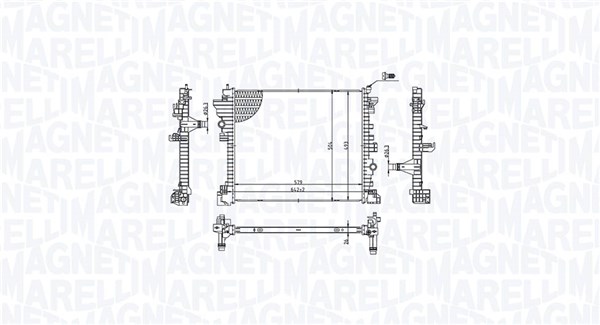 Chłodnica, układ chłodzenia silnika MAGNETI MARELLI 350213214300
