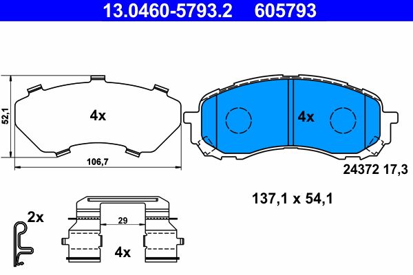 Klocki hamulcowe ATE 13.0460-5793.2