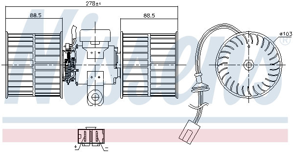 Silnik elektryczny dmuchawy NISSENS 87411