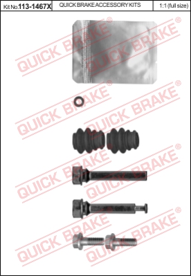 Zestaw tulei prowadzących zacisk hamulca QUICK BRAKE 113-1467X