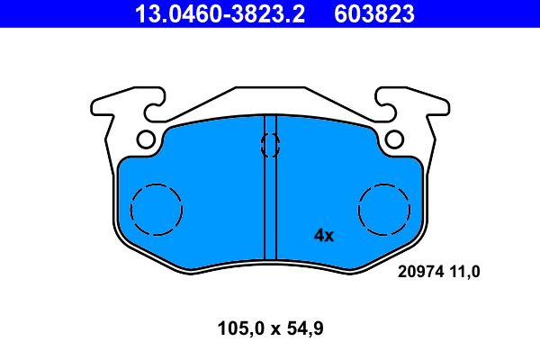 Klocki hamulcowe ATE 13.0460-3823.2