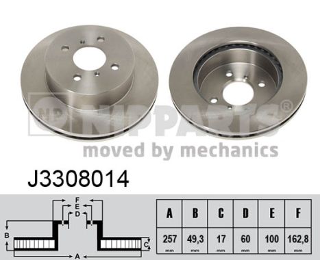 Tarcza hamulcowa NIPPARTS J3308014