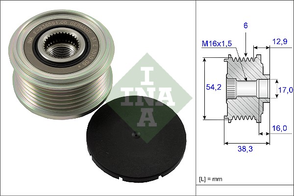 Sprzęgło alternatora INA 535 0062 10