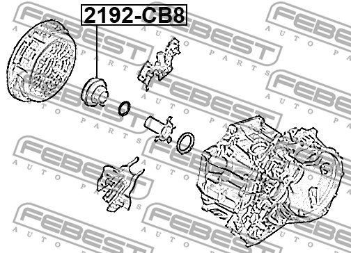 Łożysko, dzwignia sprzęgła FEBEST 2192-CB8