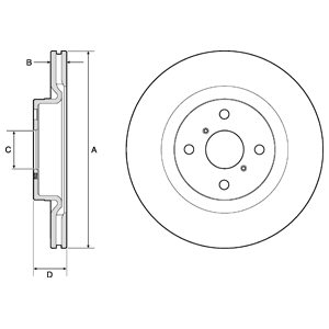 Tarcza hamulcowa DELPHI BG4762C