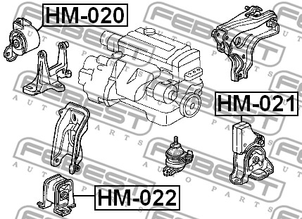Poduszka silnika FEBEST HM-022