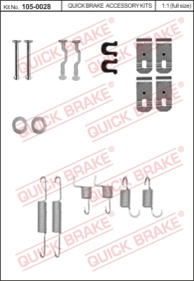 Zestaw montażowy szczęk hamulcowych QUICK BRAKE 105-0028