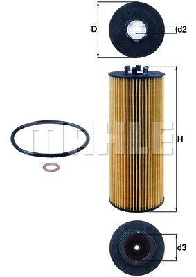 Filtr oleju MAHLE OX 164D