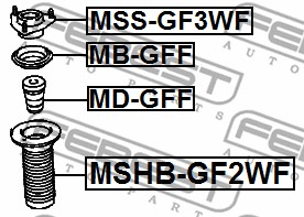 Łożyskowanie amortyzatora FEBEST MSS-GF3WF