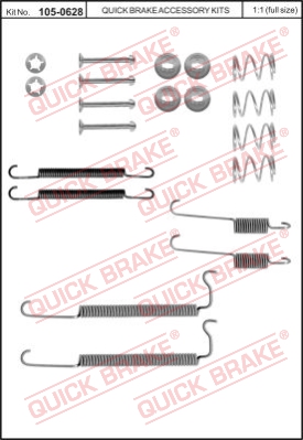 Zestaw dodatków do szczęk hamulcowych QUICK BRAKE 105-0628