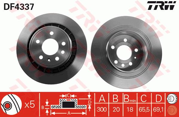 Tarcza hamulcowa TRW DF4337