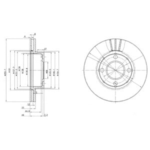 Tarcza hamulcowa DELPHI BG2668