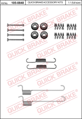 Zestaw montażowy szczęk hamulcowych QUICK BRAKE 105-0848