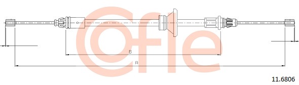 Linka hamulca ręcznego COFLE 92.11.6806
