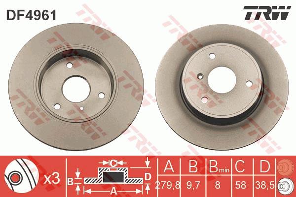 Tarcza hamulcowa TRW DF4961