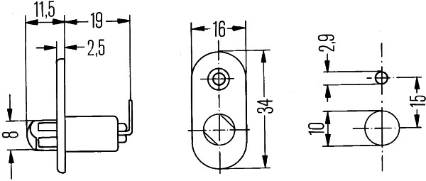 Czujnik otwarcia drzwi HELLA 6ZF 004 365-011