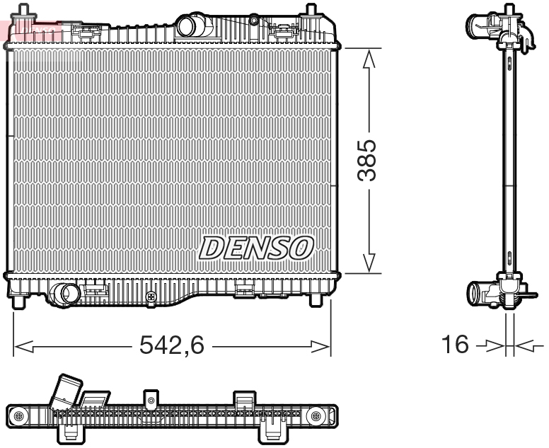 Chłodnica, układ chłodzenia silnika DENSO DRM10123