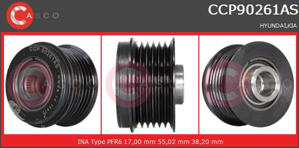 Koło pasowe alternatora CASCO CCP90261AS