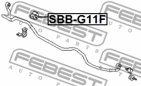 Guma stabilizatora FEBEST SSB-G11F