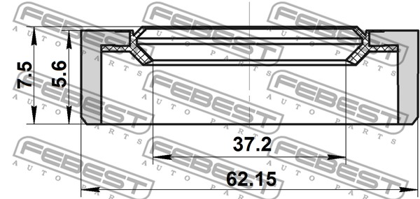 Pierścień uszczelniający półosi FEBEST 95BDY-39620608X