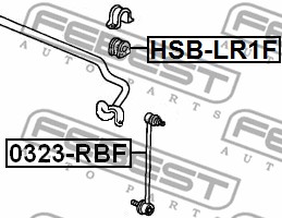 Guma stabilizatora FEBEST HSB-LR1F