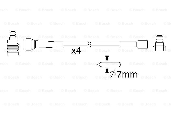 Przewody zapłonowe BOSCH 0 986 357 210