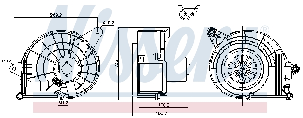 Wentylator wnętrza NISSENS 87500