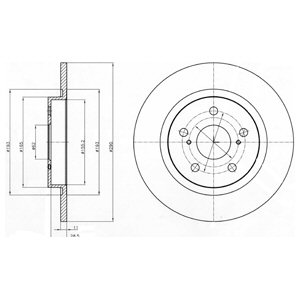 Tarcza hamulcowa DELPHI BG4200C