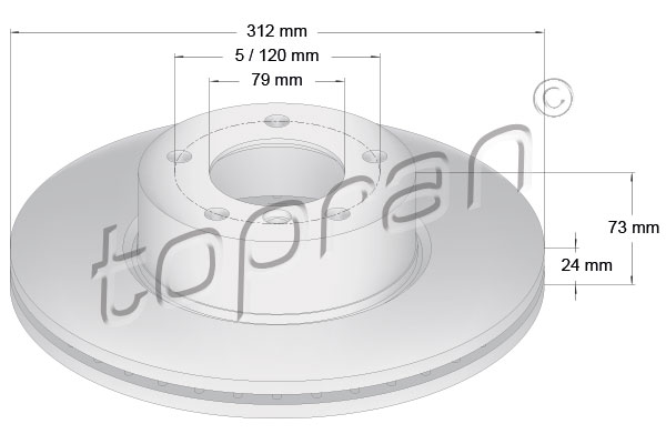 Tarcza hamulcowa TOPRAN 501 712