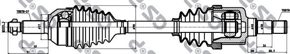 Półoś napędowa GSP 218143