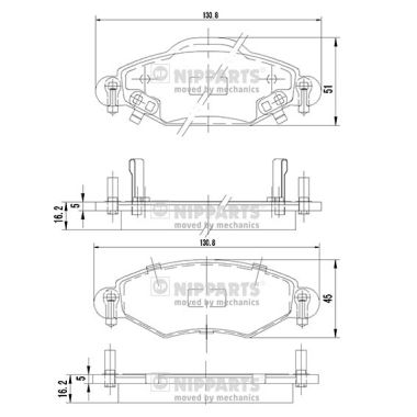 Klocki hamulcowe NIPPARTS J3602113