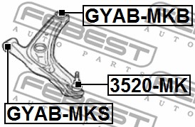 Sworzeń wahacza FEBEST 3520-MK