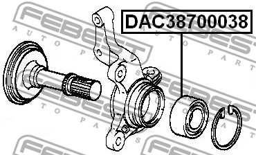 Łożysko koła FEBEST DAC38700038