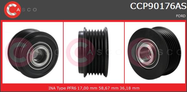 Koło pasowe alternatora CASCO CCP90176AS