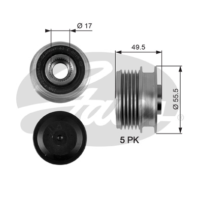 Sprzęgło alternatora GATES OAP7079