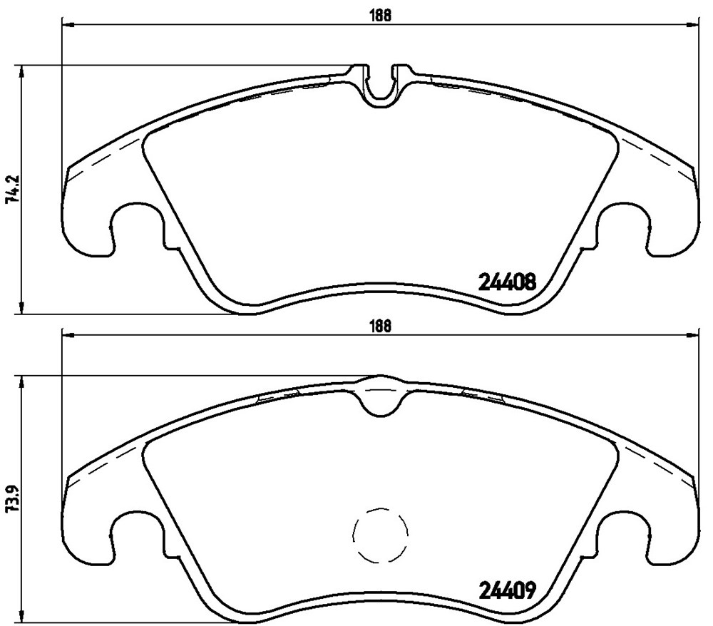 Klocki hamulcowe BREMBO P 24 074