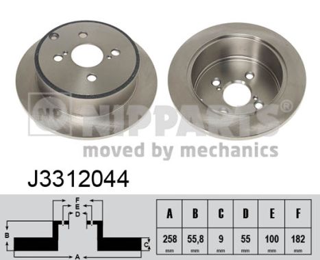 Tarcza hamulcowa NIPPARTS J3312044