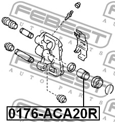 Tłoczek zacisku hamulcowego FEBEST 0176-ACA20R