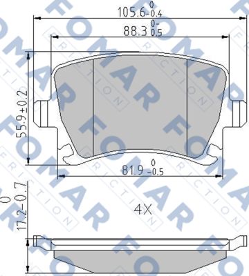 Klocki hamulcowe FOMAR FRICTION FO 912381