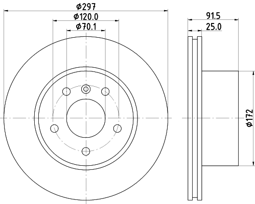 Tarcza hamulcowa HELLA 8DD 355 110-811