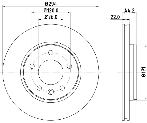 Tarcza hamulcowa HELLA 8DD 355 128-031