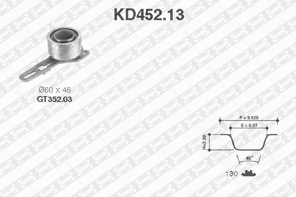 Zestaw paska rozrządu SNR KD452.13