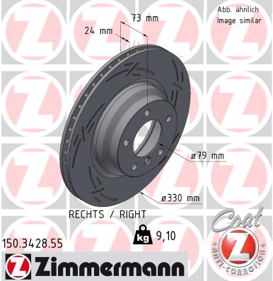 Tarcza hamulcowa ZIMMERMANN 150.3428.55