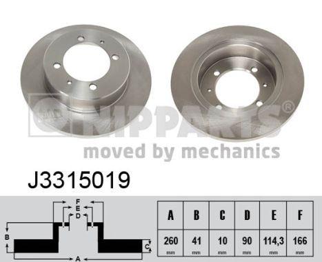 Tarcza hamulcowa NIPPARTS J3315019