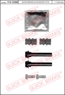Zestaw tulei prowadzących zacisk hamulca QUICK BRAKE 113-1339X