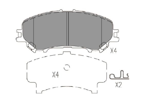 Klocki hamulcowe KAVO PARTS KBP-6614
