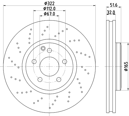 Tarcza hamulcowa HELLA PAGID 8DD 355 122-911