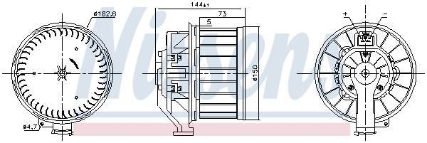 Wentylator wewnętrzny NISSENS 87646